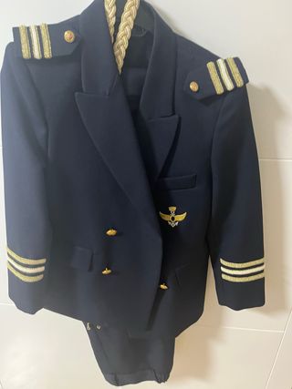 Traje marinero niño comunión azul y oro