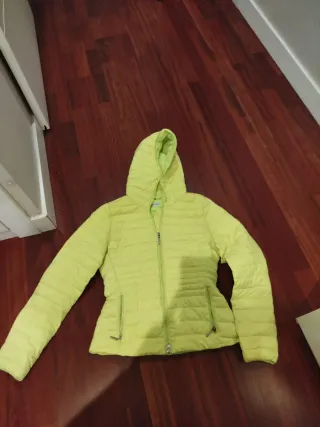 Plumas acolchado verde/amarillo