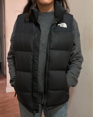 Chaleco The North Face Nuptse negro niños