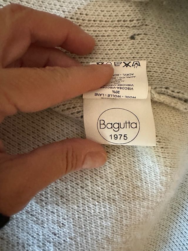 Giacca cardigan donna Bagutta grigio/bianco