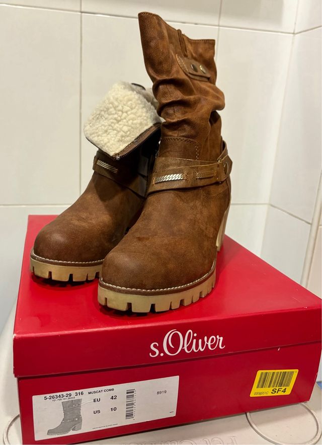 Botines S.Oliver.Talla 42.Forrado de borreguito