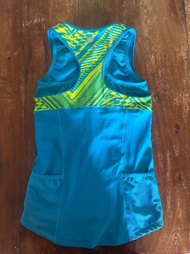 Maillot triathlon Zoot azul y verde