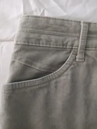 Falda de pana beige-gris