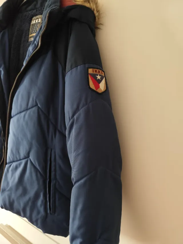 Cazadora IKKS niño con capucha, talla 14, 164cm