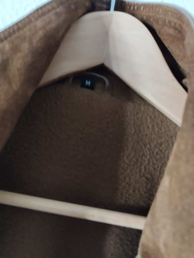 Cazadora Piel Vuelta Marrón Talla M