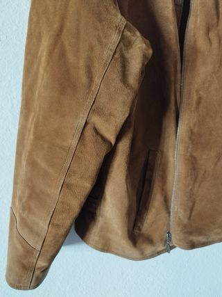 Cazadora Piel Vuelta Marrón Talla M