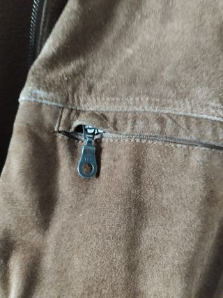 Cazadora Piel Vuelta Marrón Talla M