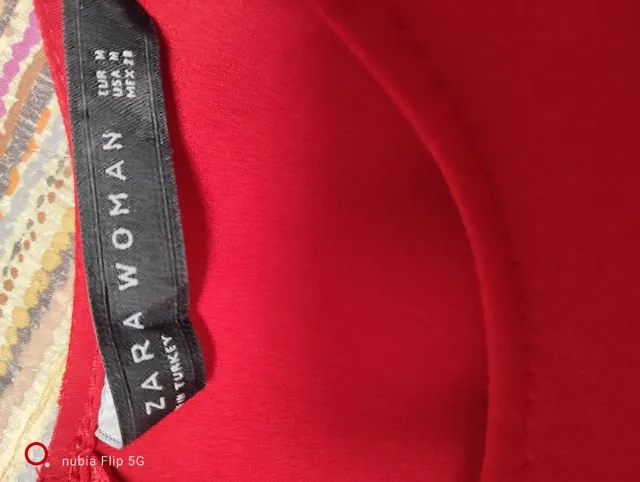 Vestido rojo Zara manga larga