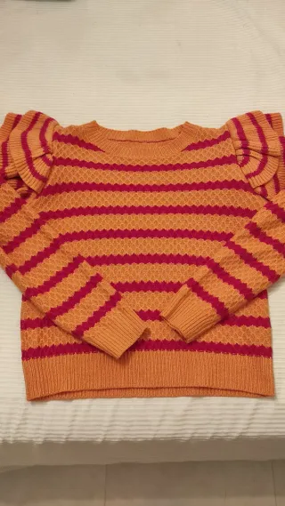 Jersey Shein rayas naranja y fucsia Talla XS