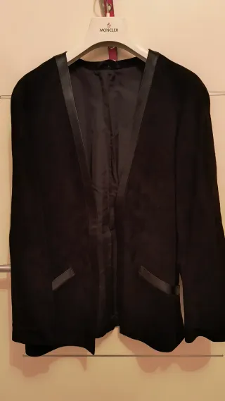 Giacca scamosciata nera