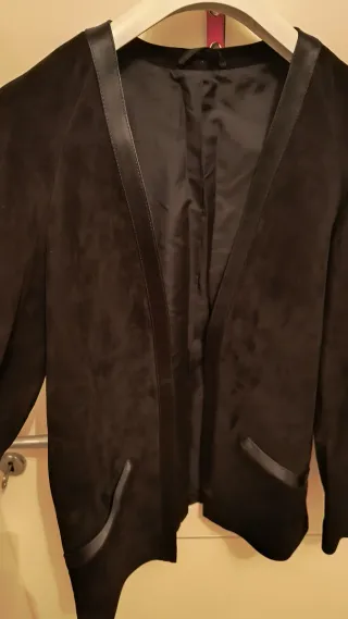 Giacca scamosciata nera