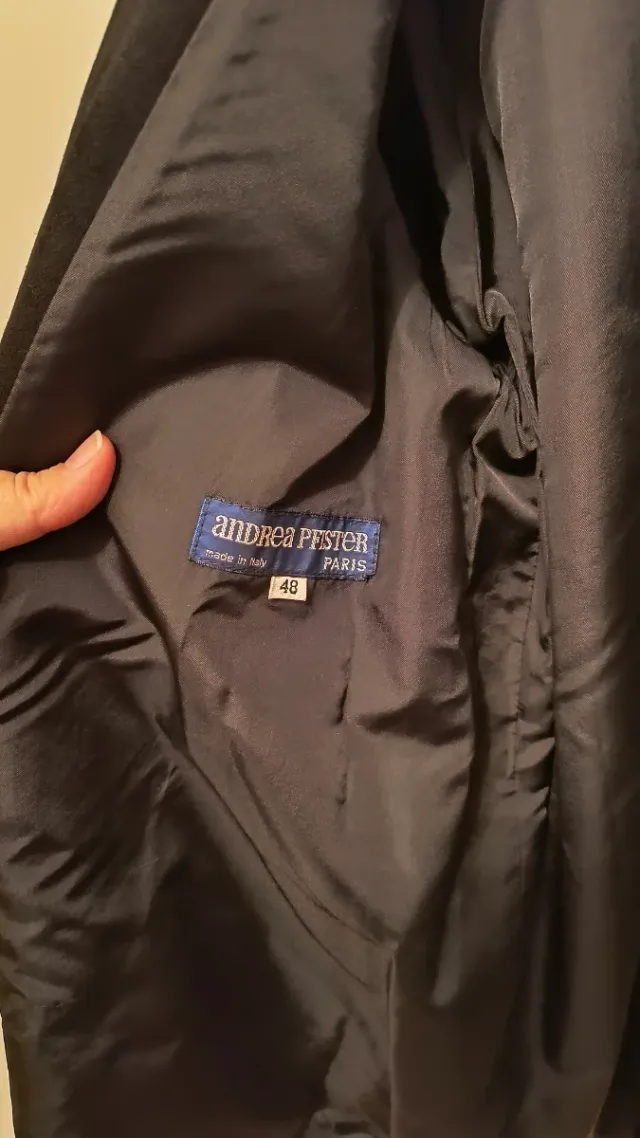 Giacca scamosciata nera