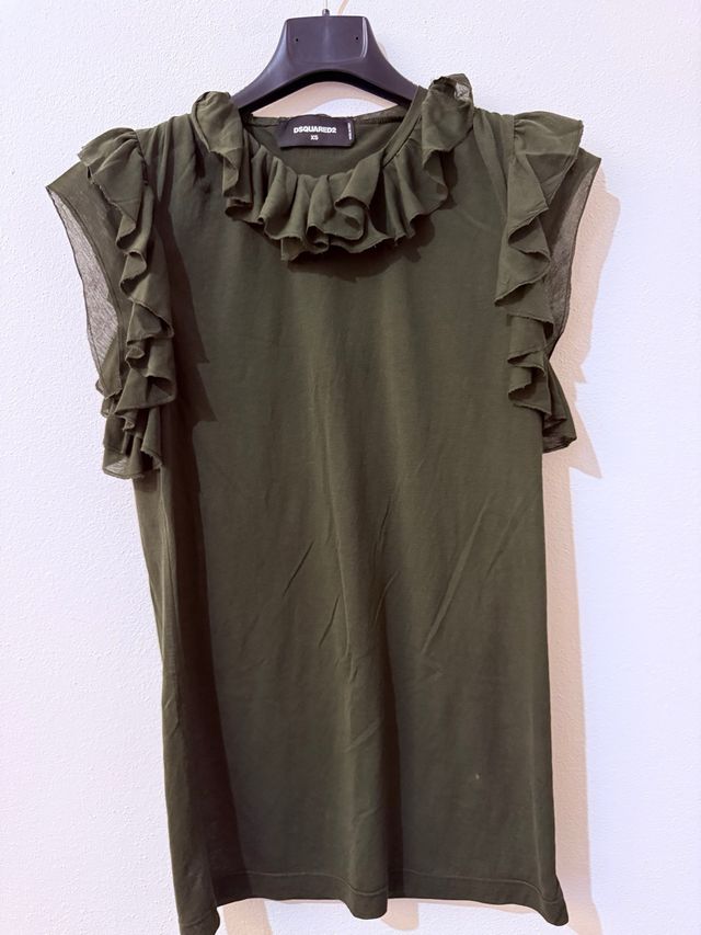 Dsquared2 Top Ruffle XS Verde
