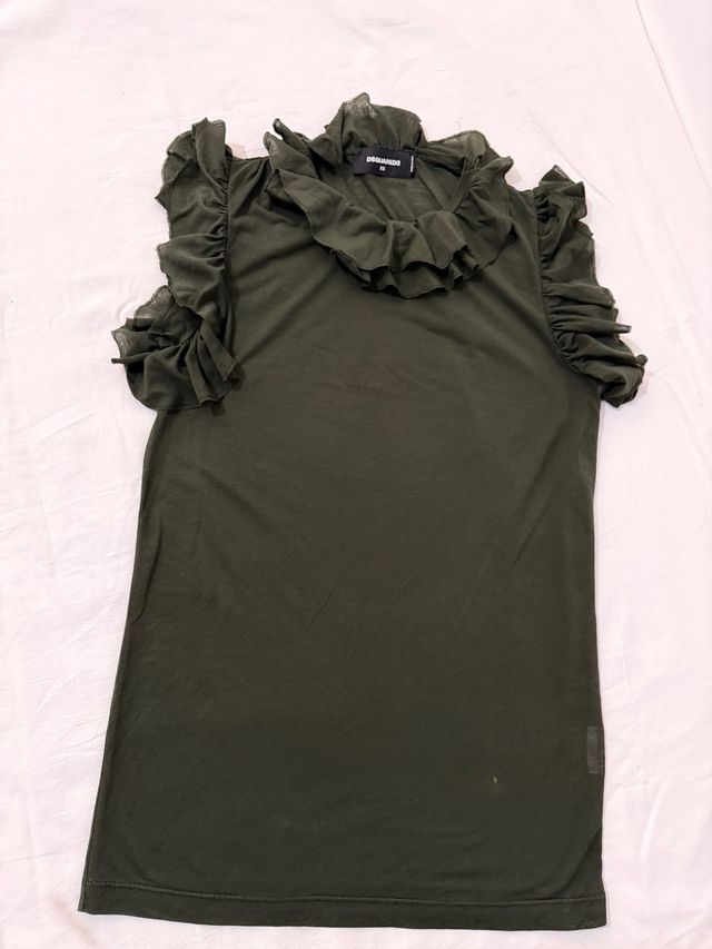 Dsquared2 Top Ruffle XS Verde