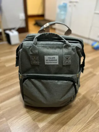 Mochila Cuna Portátil Bebé Gris
