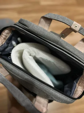 Mochila Cuna Portátil Bebé Gris