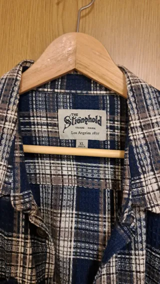 Sobrecamisa cuadros azul y beige XL Primark.