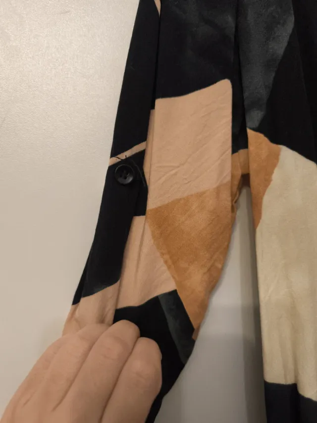 Vestido camisero estampado geométrico