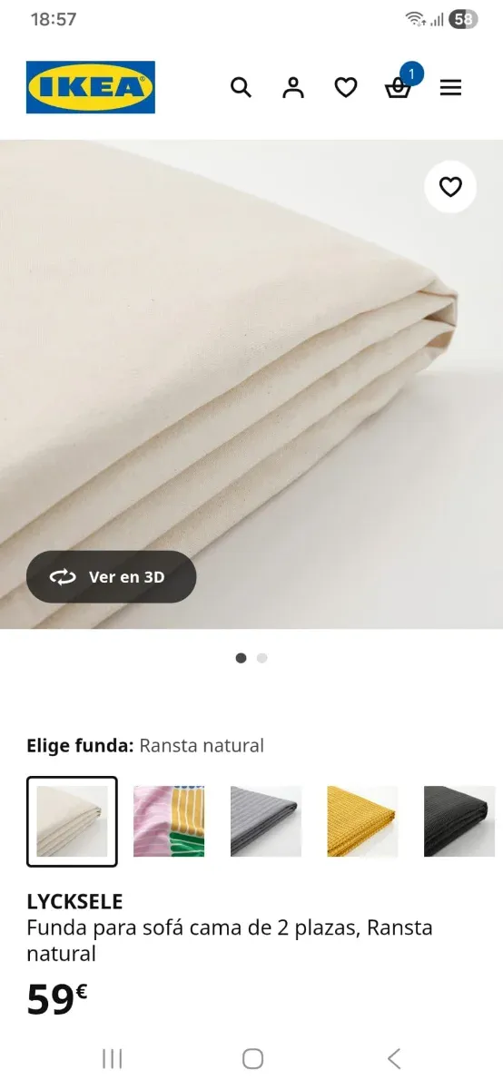 Funda para sofá LYCKSELE LÖVÅS de IKEA