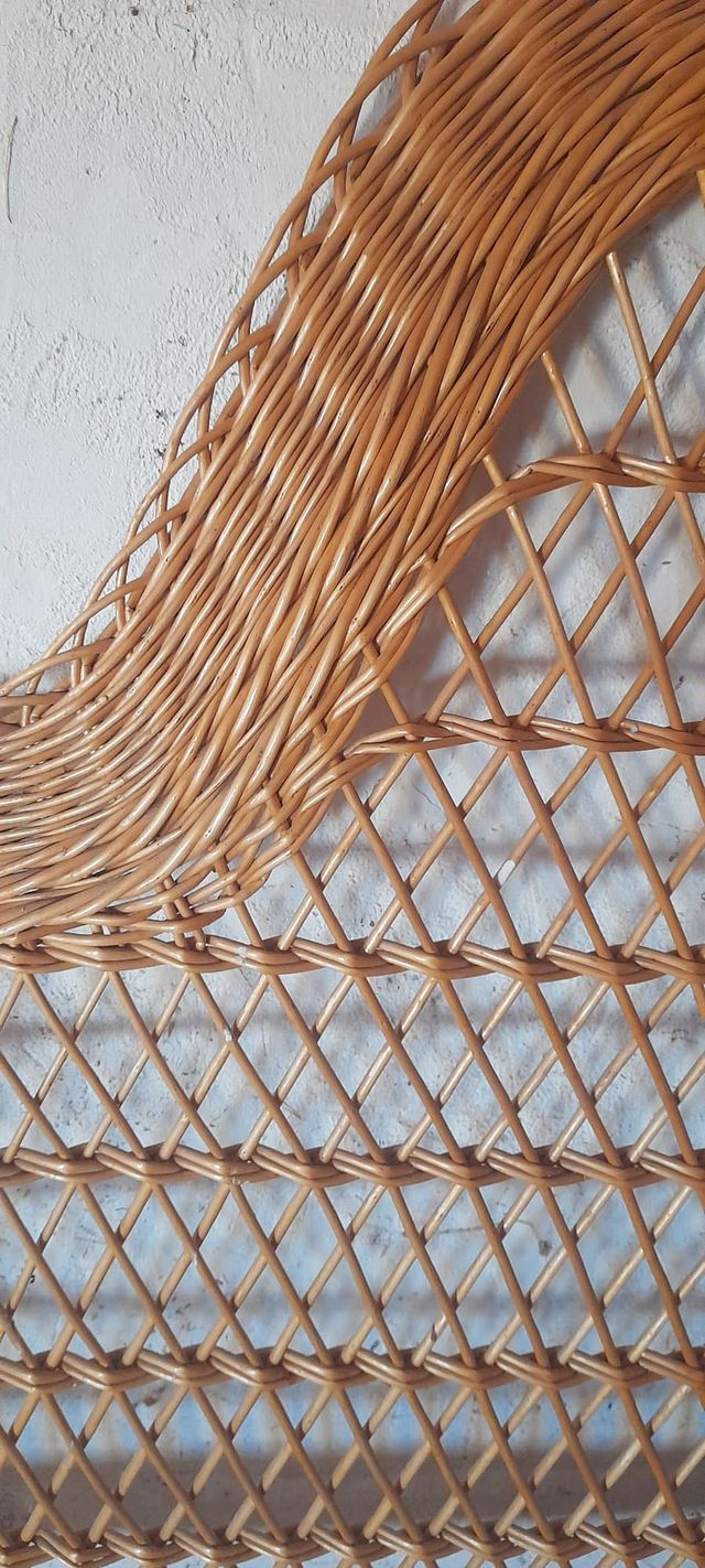 Cabecero de mimbre estilo vintage