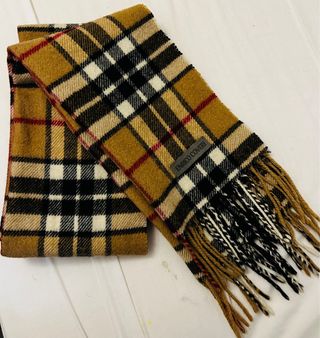 Bufanda Enrico Coveri Cuadros Marrón Multicolor