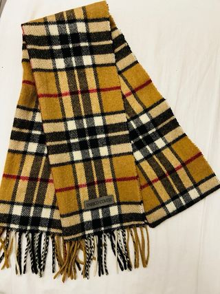 Bufanda Enrico Coveri Cuadros Marrón Multicolor