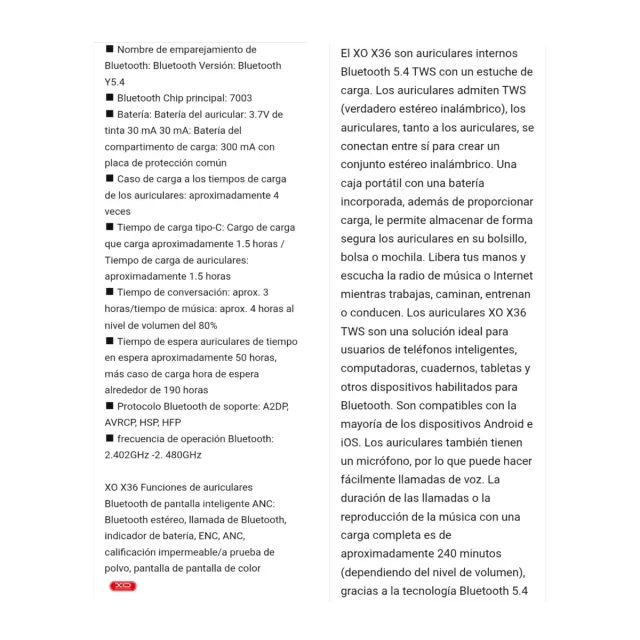 Auriculares X36 Pro con Pantalla nuevos