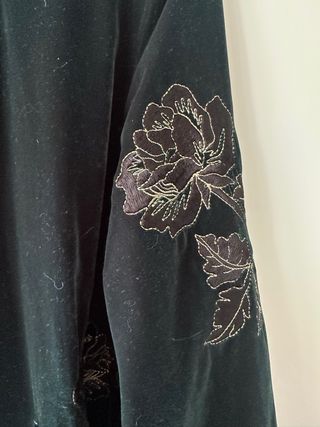 Kimono Vestido Terciopelo Bordado Zara limited edi