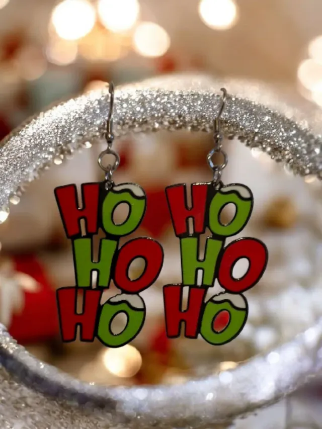 3x2Pendientes HO HO HO Navidad