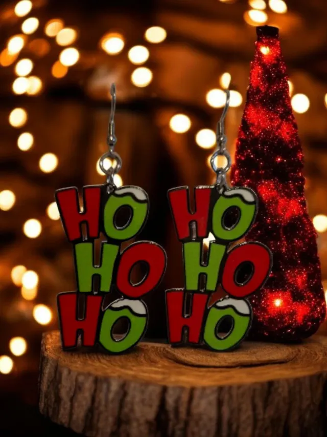 3x2Pendientes HO HO HO Navidad