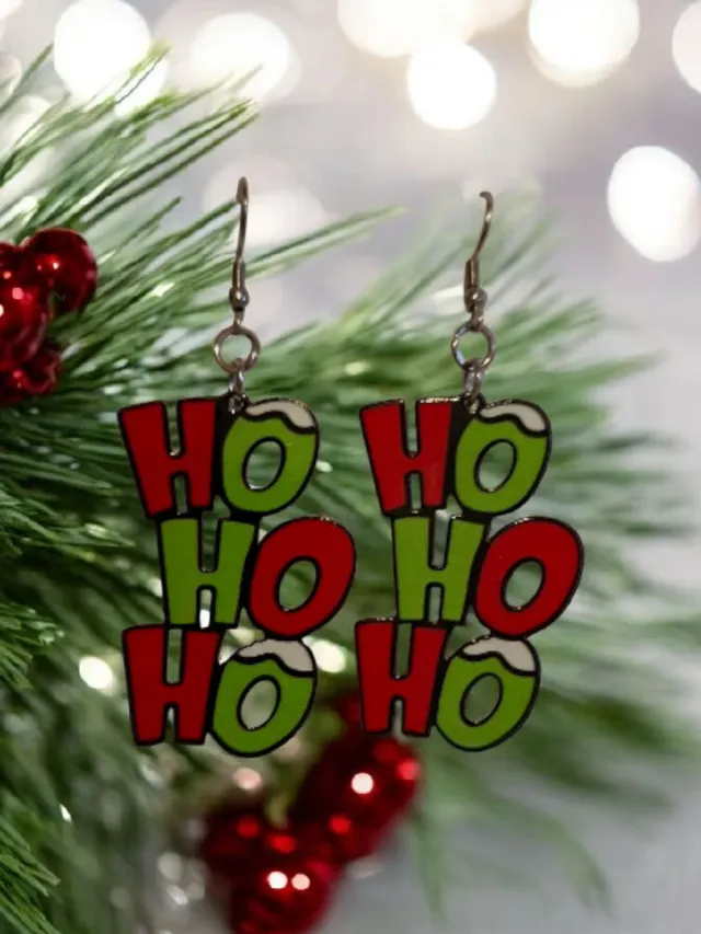 3x2Pendientes HO HO HO Navidad