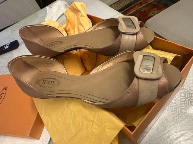 Ballerina aperta Tod's beige/marrone