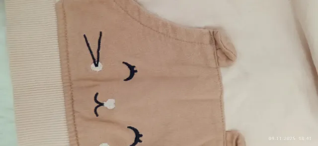 Sudadera bebé niña rosa con gato 86cm