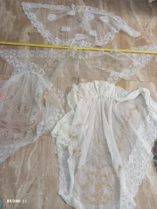 Lote antiguo falda fallera y mandiles