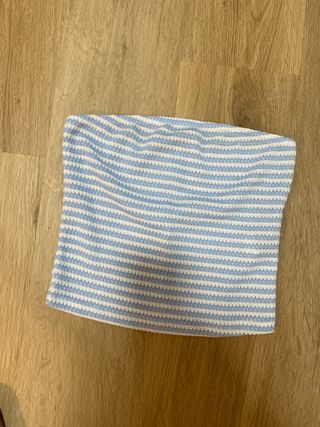 Top de rayas azul y blanco