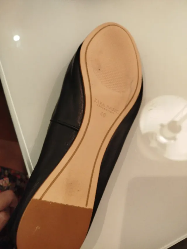 Bailarinas Zara Piel Talla 40 Sin Estrenar