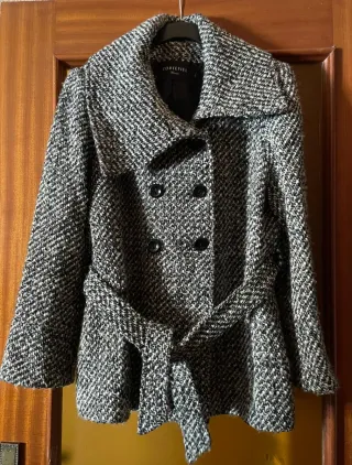 Cortefiel Chaquetón Negro y Gris.