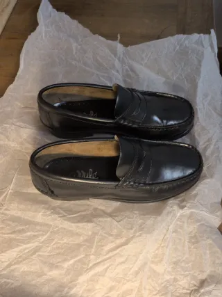 Mocasines niño comunión negros