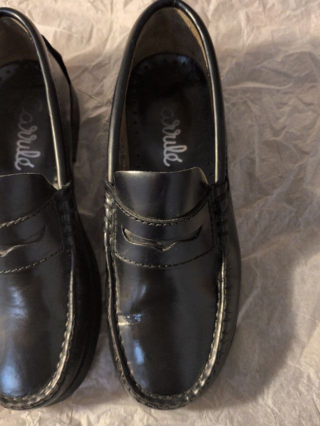 Mocasines niño comunión negros