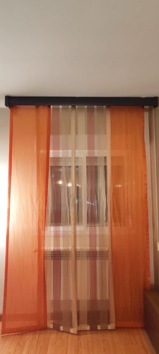 Cortina a pannello giapponese arancione e beige