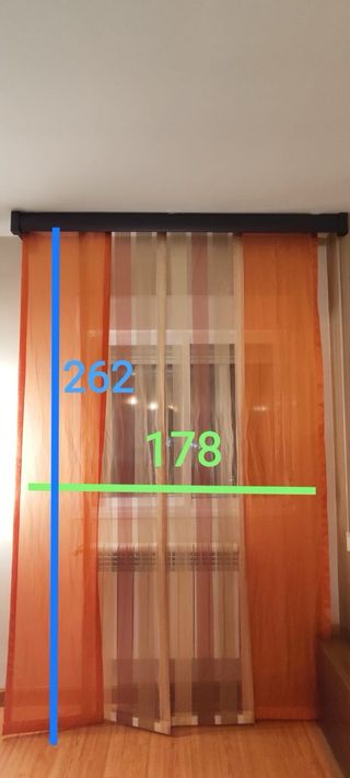 Cortina a pannello giapponese arancione e beige