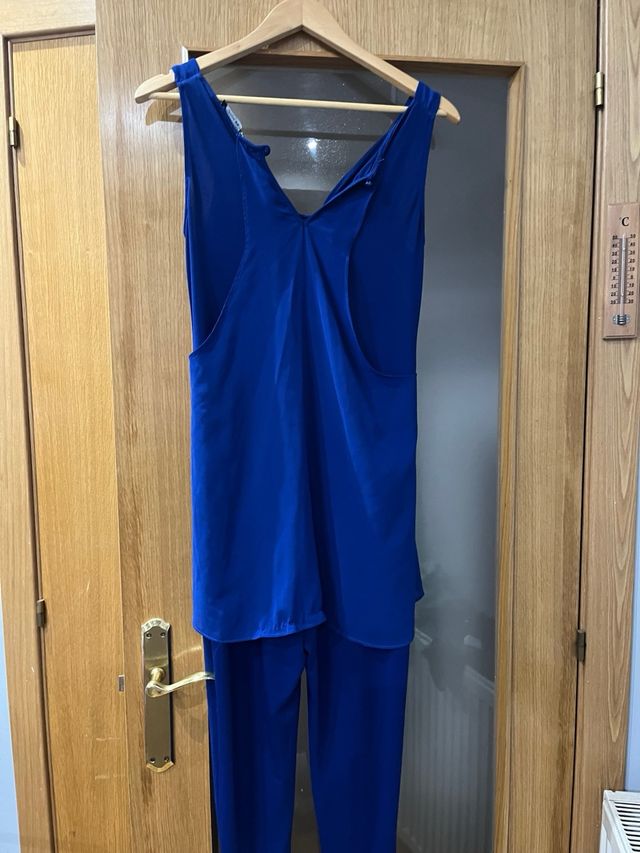 Mono pantalón vestir azul Talla M