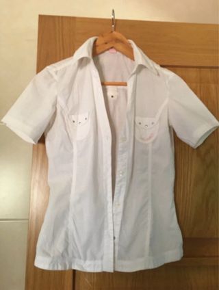Camisa blanca manga corta