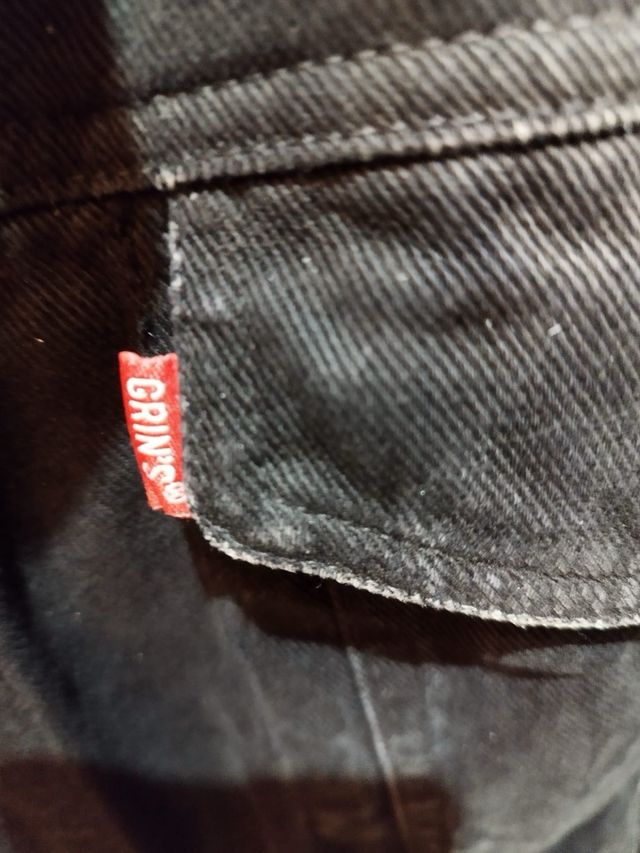 Cazadora Grins Vintage Negra Talla M