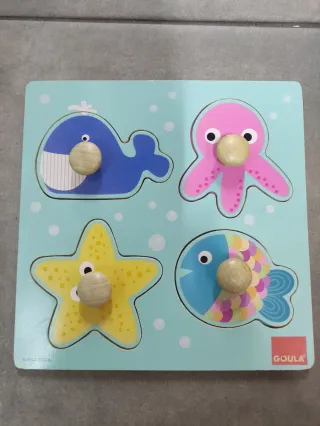 Puzzle de madera Goula animales marinos