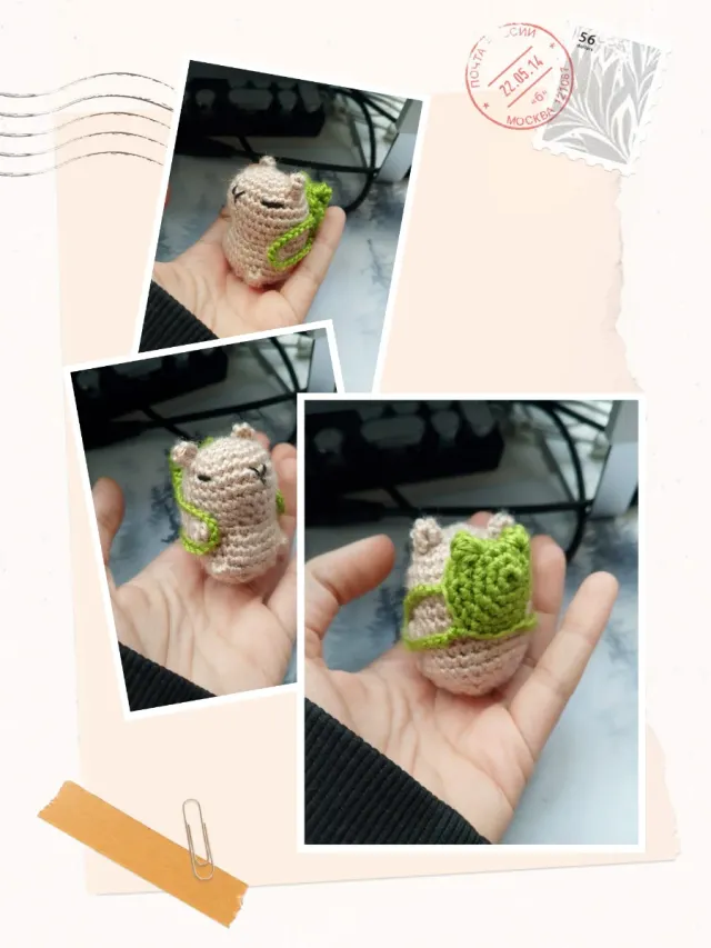 Capibara Amigurumi Hecho a Mano con o sin llavero