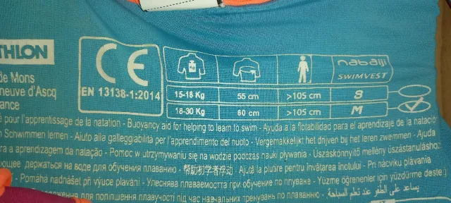 Chaleco flotador infantil T.M Nabaiji