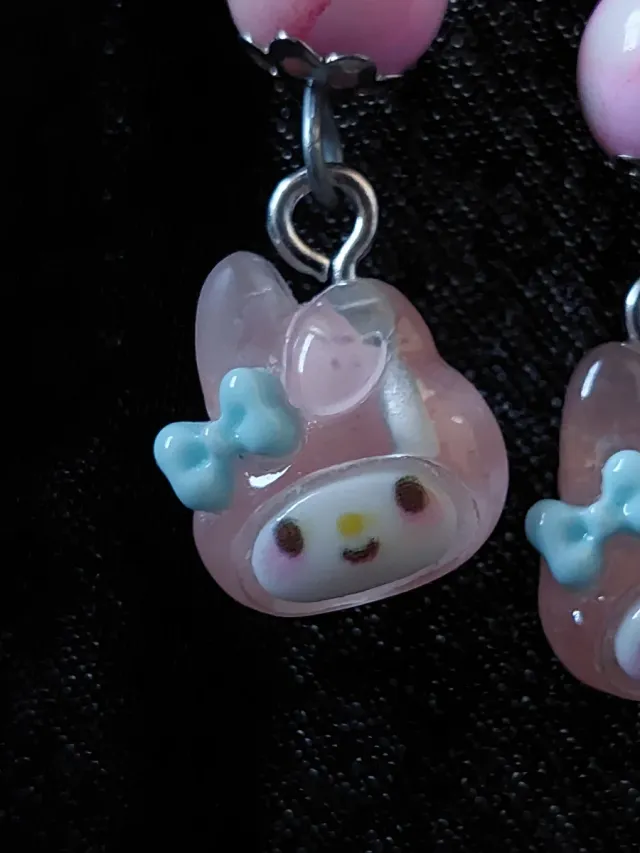 Orecchini My Melody con stelle e perle