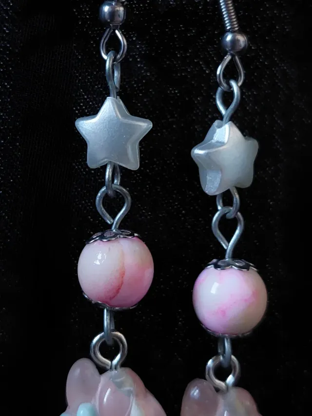 Orecchini My Melody con stelle e perle