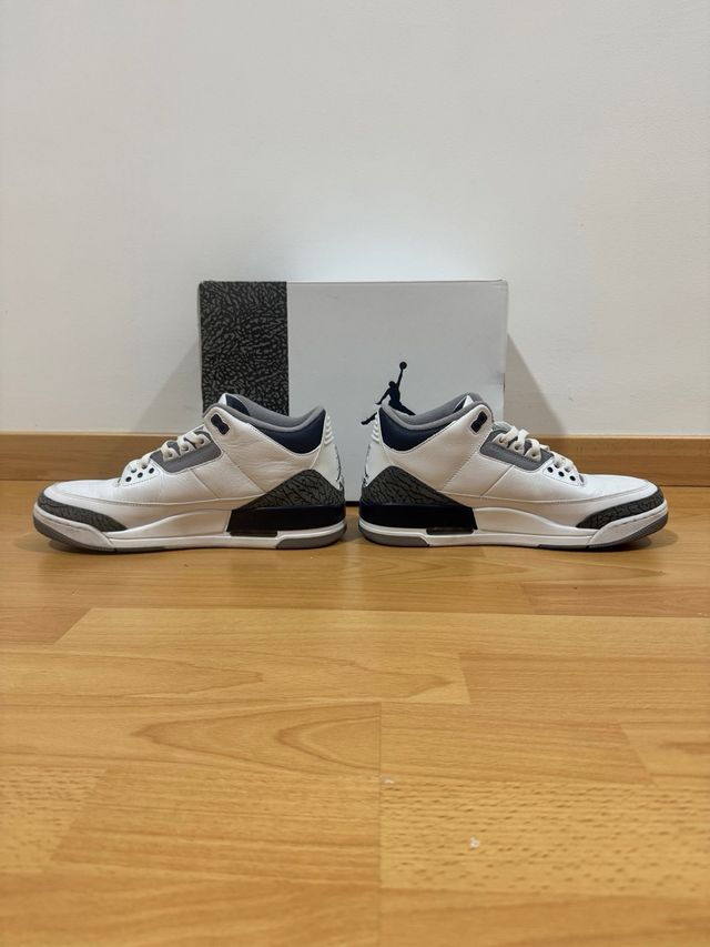 Air Jordan 3 Retro Gris Blanco